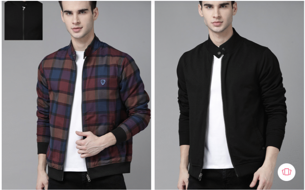 Roadster – Men Red & Blue Checked Reversible Tailored Jacket