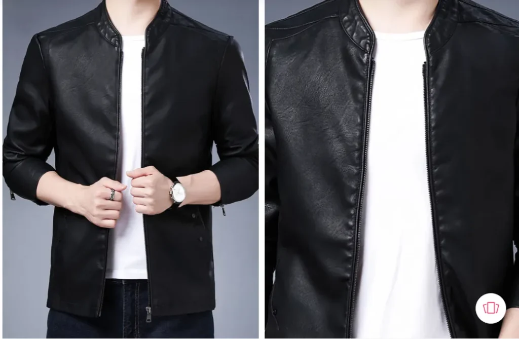 StyleCast x Revolte – Solid PU Casual Windcheater Jacket